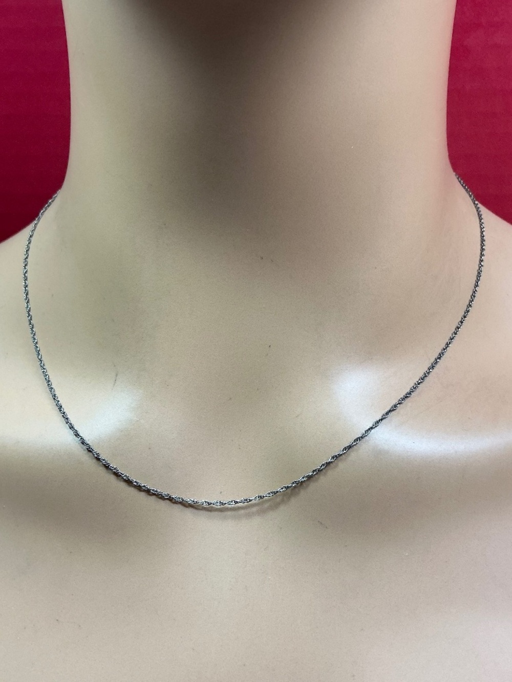 Sterling Silver Chain Link Necklace / Chain. 18 inches long